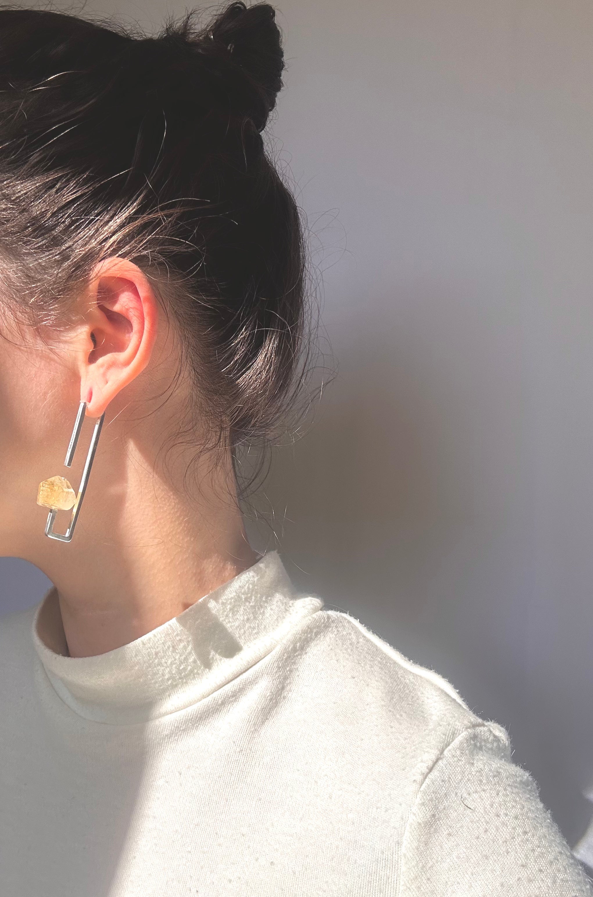 Poids d’oreille Citrine